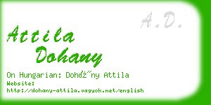 attila dohany business card